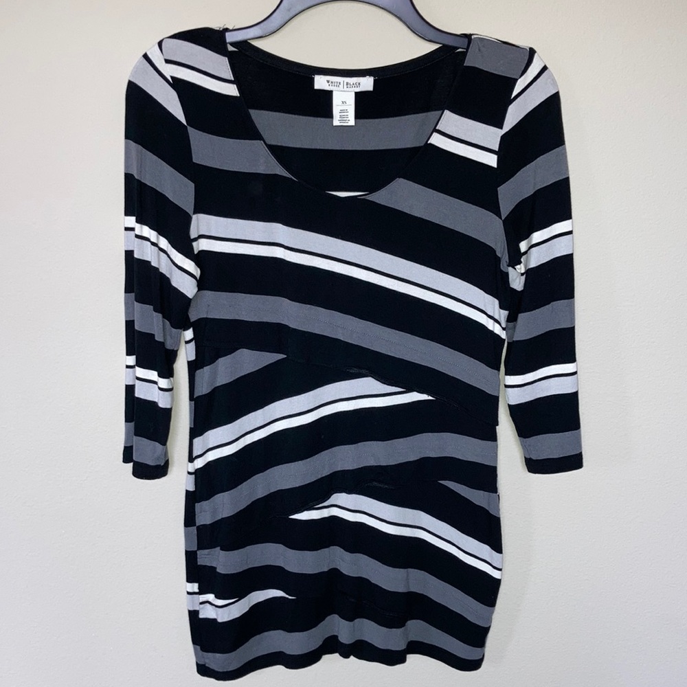 White House Black Market Striped Tunic